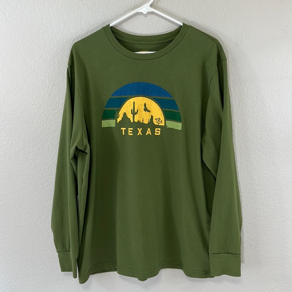 STATE of MINE TRADEMARK TEXAS Long Sleeve Graphic Tee Size XL